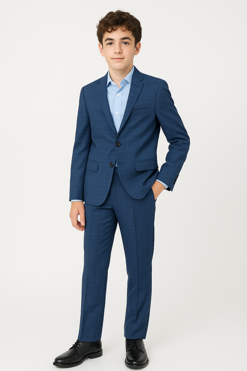 Michael Kors Boys Skinny Navy Check Suit – NorthBoys