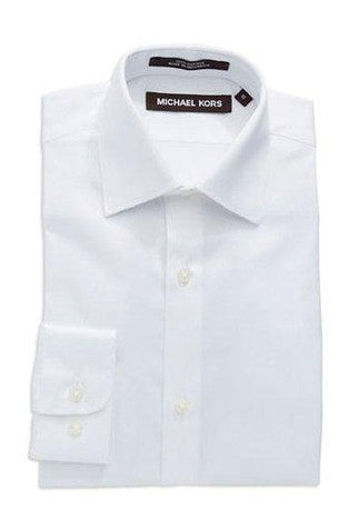 Michael Kors Boys White Cotton Dress Shirt