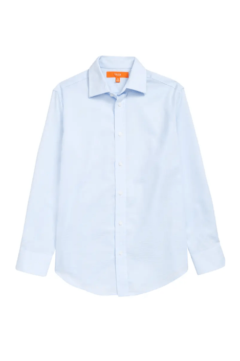 Tallia Boys Textured Blue Dress Shirt Tallia Boys Textured Blue Dress Shirt