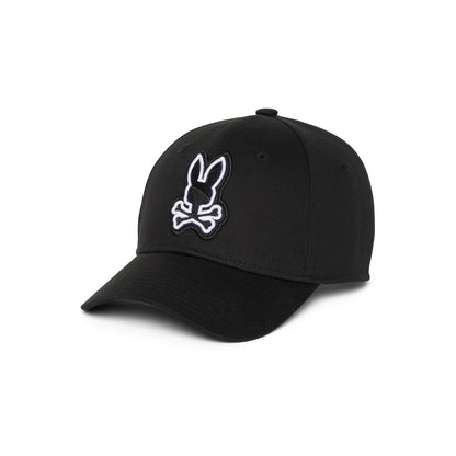 Psycho Bunny Mens Lenox Black Baseball Cap