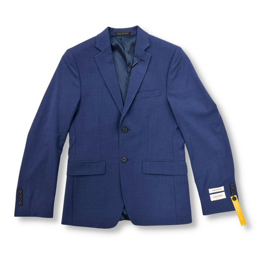 Calvin Klein Mens Wool Skinny Fit Blue Suit Jacket_7QX0003