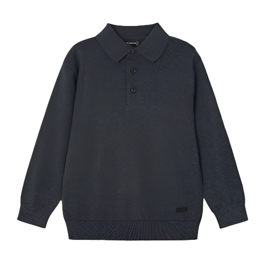 Mini Long Sleeve Knit Polo