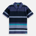 Scotch & Soda Boys Knitted Strioed Polo