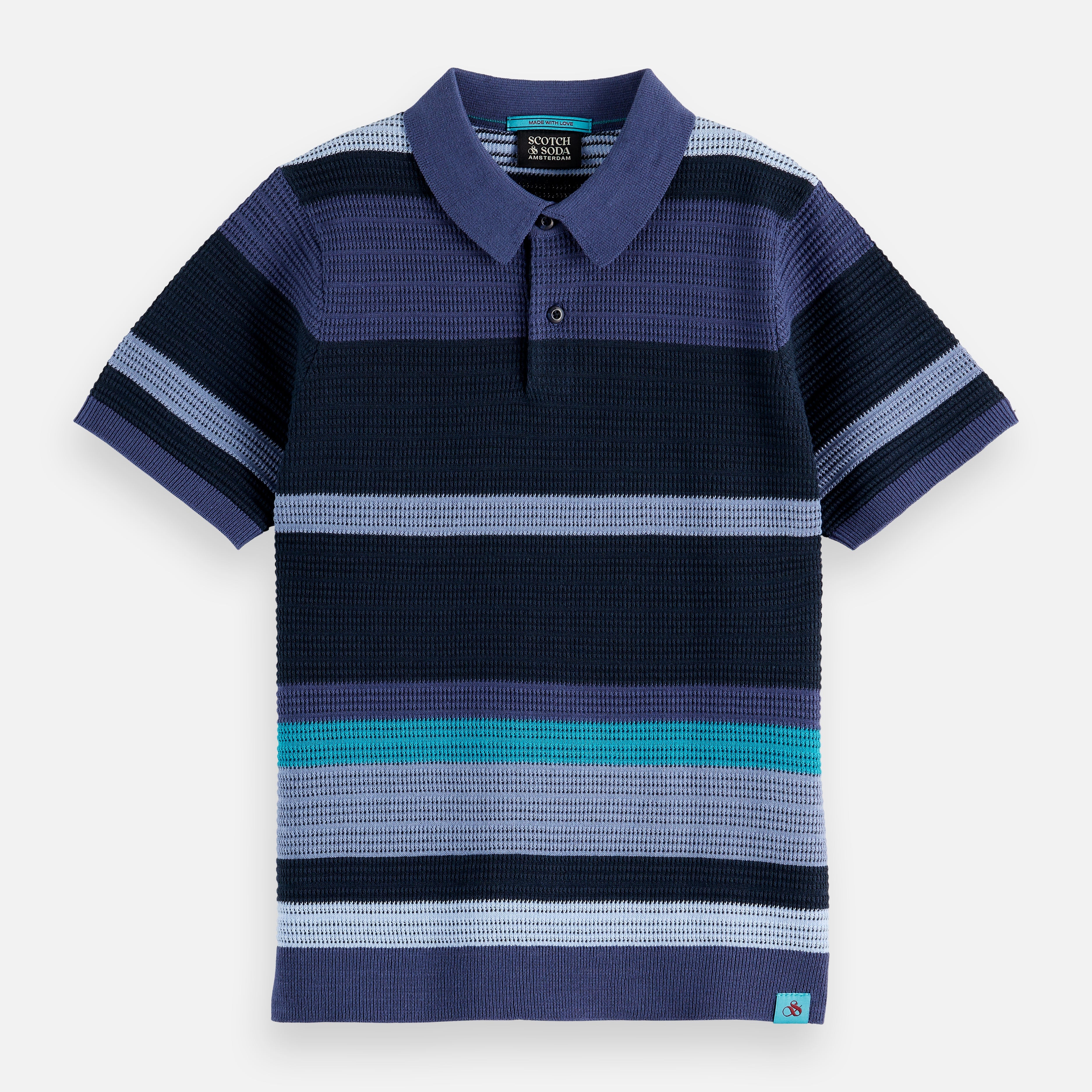 Scotch & Soda Boys Knitted Strioed Polo