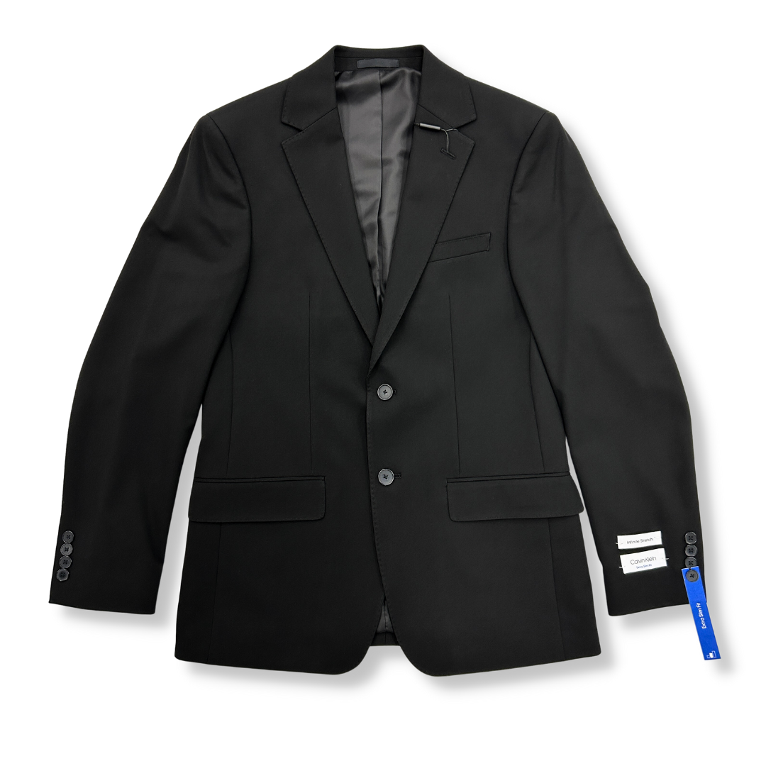 Calvin Klein Mens Extra Slim Fit Black Suit (Jacket & Pant)