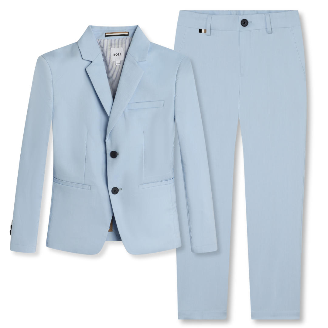 Hugo Boss Boys Pale Blue Slim Suit_ J50737/J50679-783