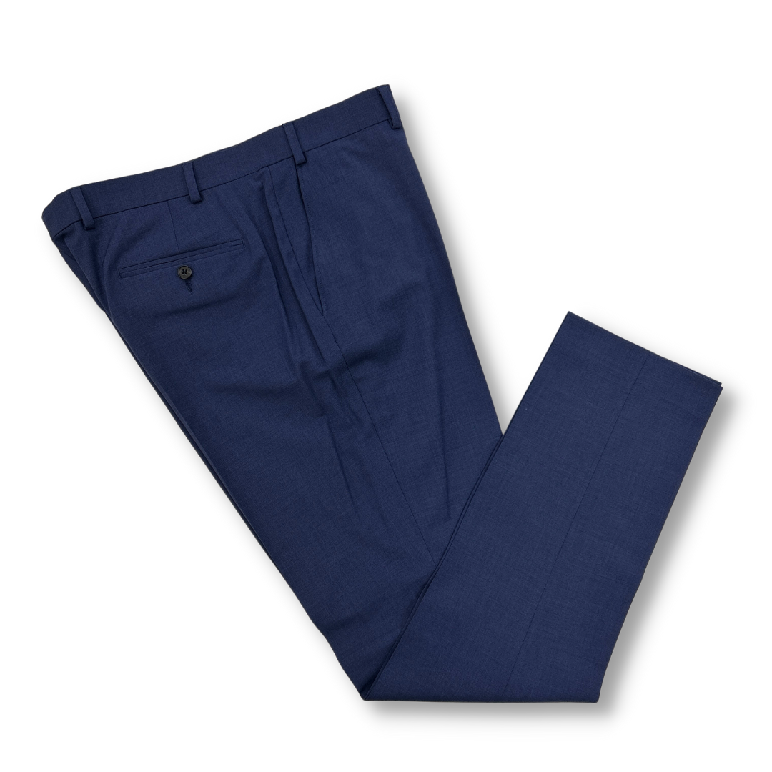 Calvin Klein Mens Skinny Fit Blue Wool Suit Pants_ J6X0003