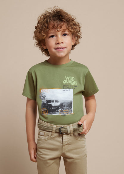 Mayoral Mini Green T-Shirt w/ Jungle Graphic_ 3010-72