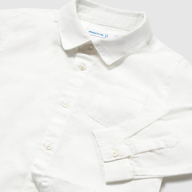 Mayoral Baby Boys Long Sleeve Linen Shirt_ 1118