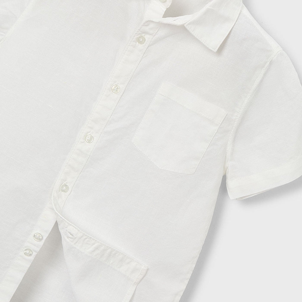 Mayoral Mini Boys Linen Short Sleeve Shirt_ 3112