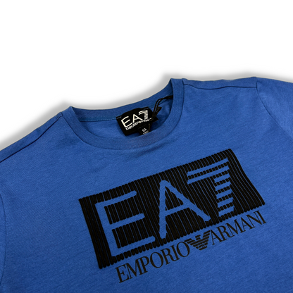 EA7 Boys Blue Logo T-Shirt_3RBT53-BJ02Z
