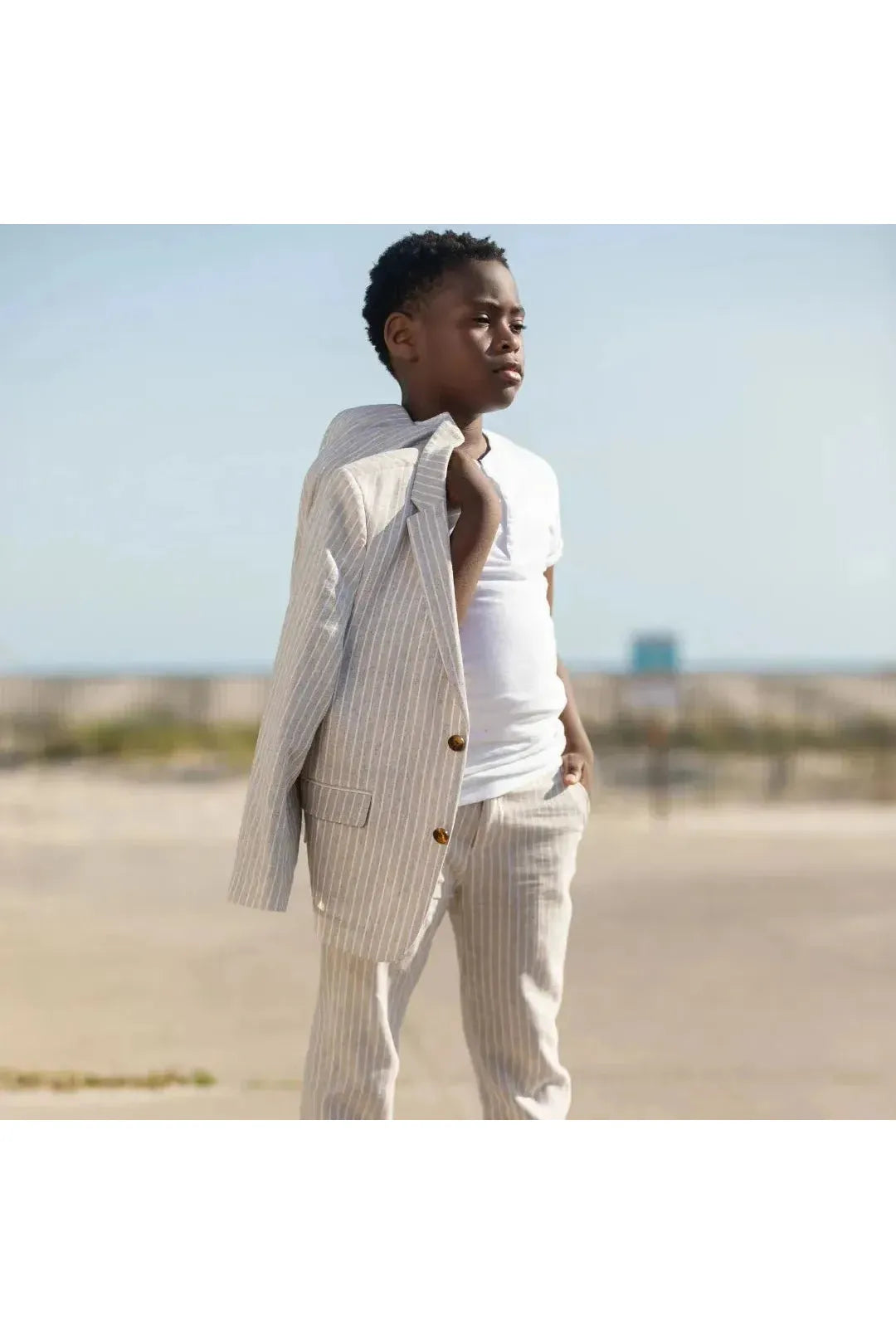 Appaman Boys Two Piece Natural Striped Suit_ F8SPJ-NorthBoys