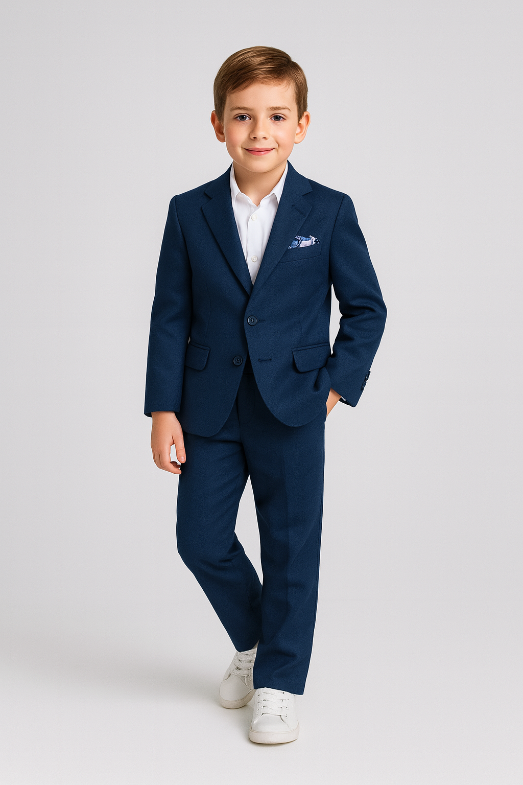 Appaman Boys Two Piece Navy Blue Stretchy Mod Suit_ G8SSU2