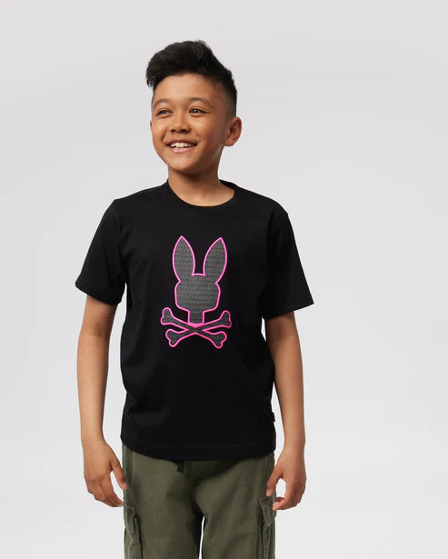 Psycho Bunny Boys Black Harvey Graphic T-Shirt_B0U309Z1PC-001