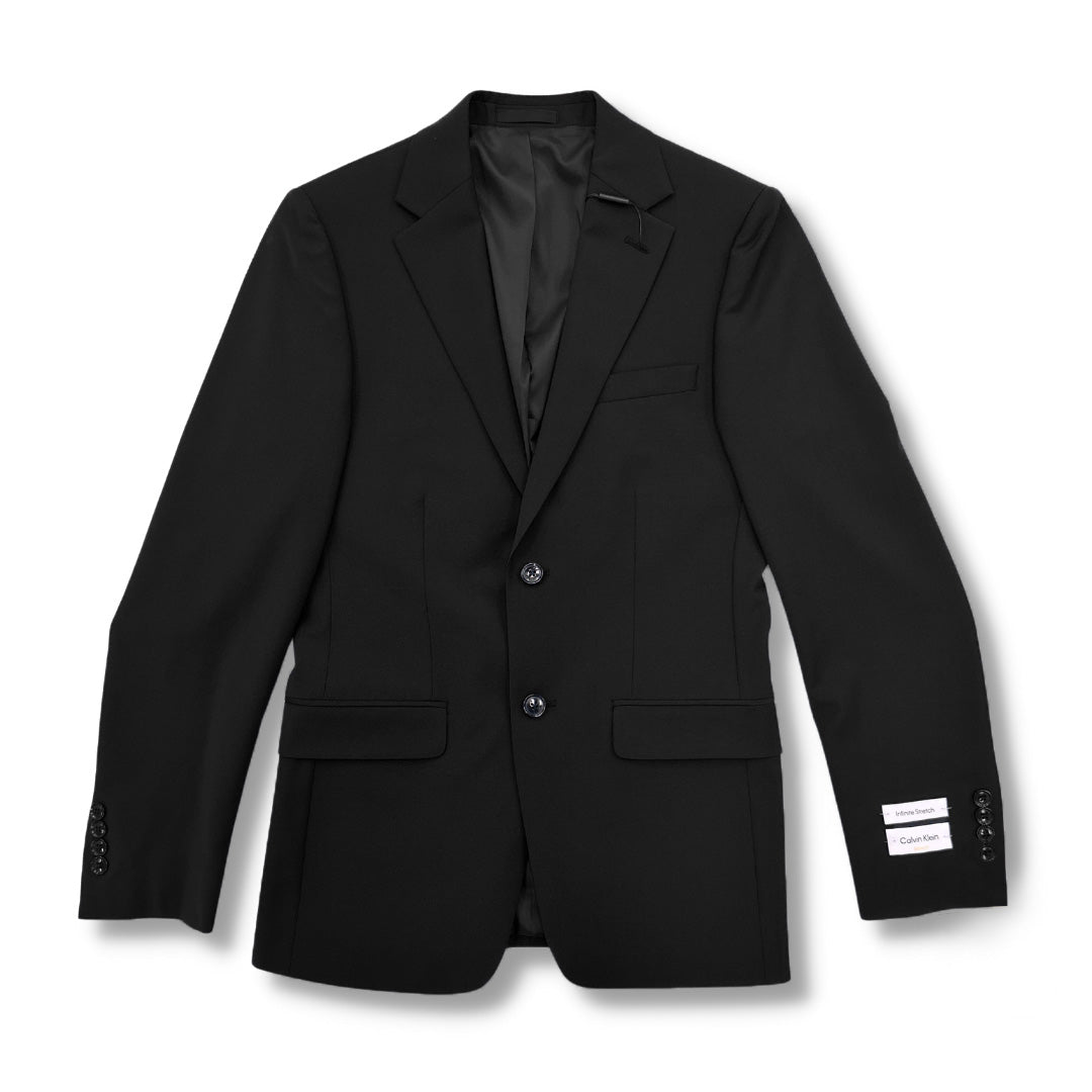 Calvin Klein Mens Wool Skinny Fit Black Suit Jacket_7QX0001