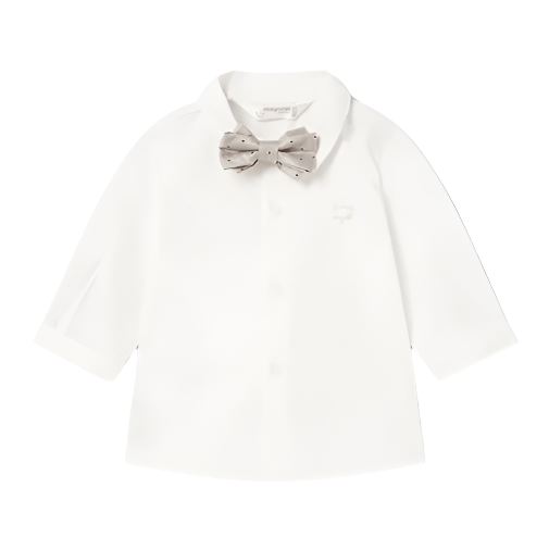Baby Long Sleeve Shirt With Bowtie - NorthBoys