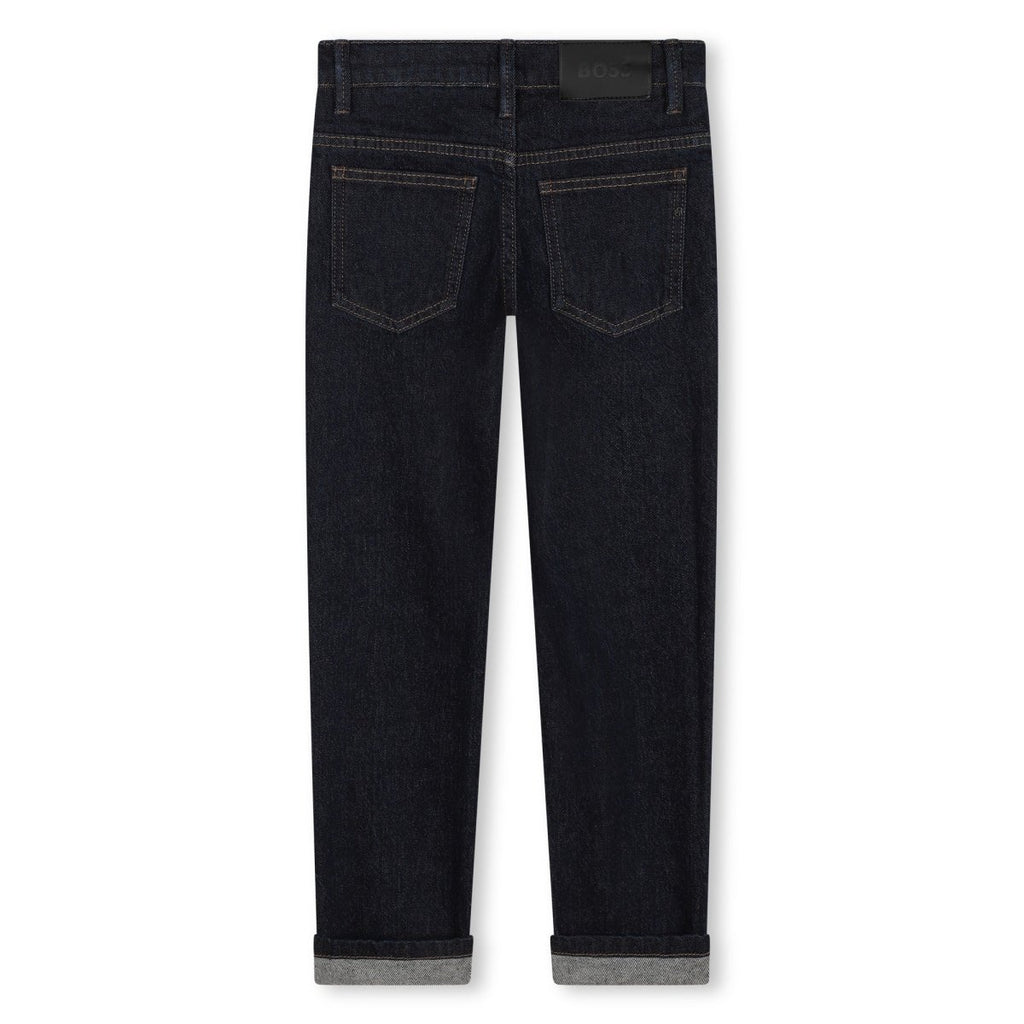 Boys Slim Fit Dark Denim Jeans - NorthBoys
