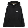 Boys Small Logo Zip Up Black Hoodie - NorthBoys