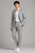Calvin Klein Mens Slim Fit Light Grey Wool Suit_ Z1772