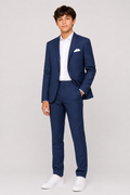 Nice Threads Boys Slim Fit Mid Blue Suit