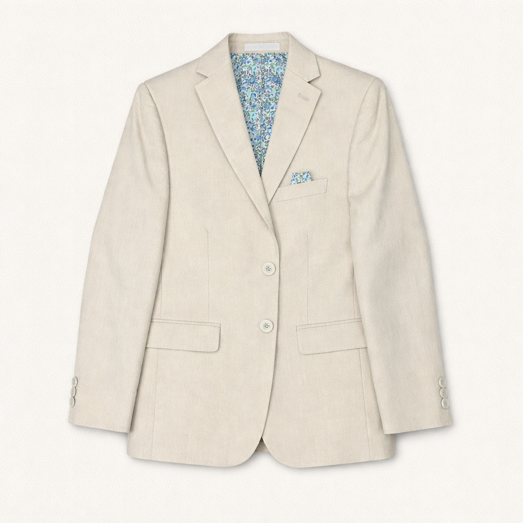 Tallia Boys Khaki Linen Suit