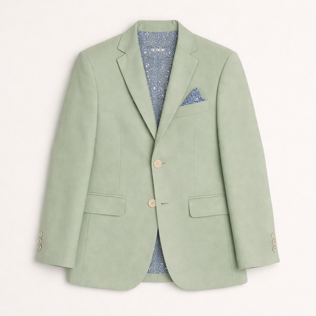 Tallia Boys Sage Green Linen Suit