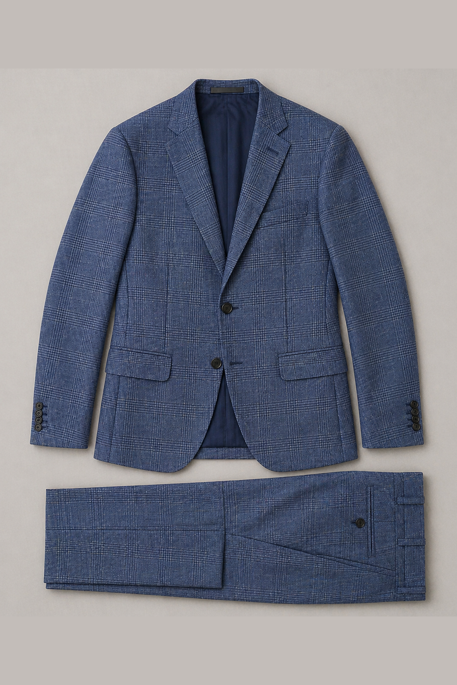Calvin Klein Mens Slim Fit Blue Wool Suit_ Z1805