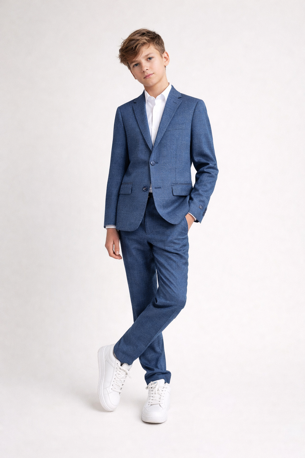 Michael Kors Boys Skinny Dark Blue Suit_ AX0002