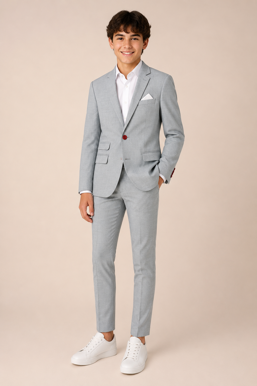 Nice Threads Boys Slim Fit Pastel Blue Suit