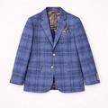 Leo & Zachary Boys Blue Tan Stretch Sports Jacket_ 5421/5821