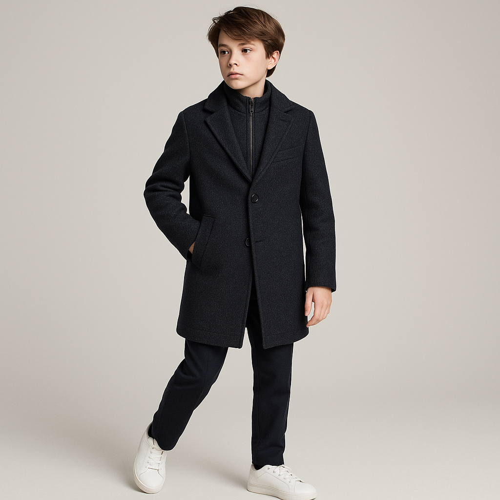 CloudCloth Boys Herringbone Coat w/ Removable Vest_ CT1031