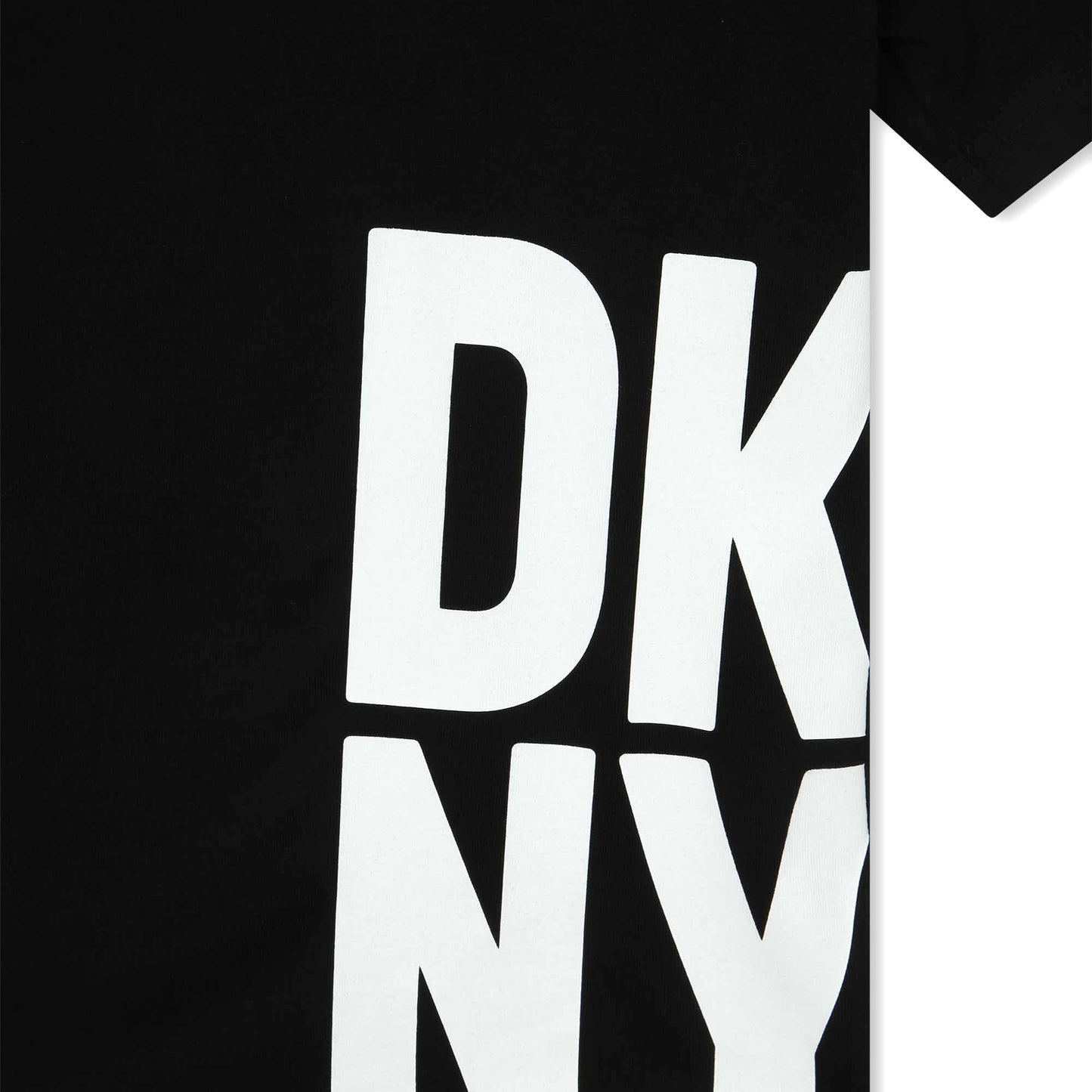 DKNY Junior Boys Black Organic Cotton T-Shirt _D55005-09B