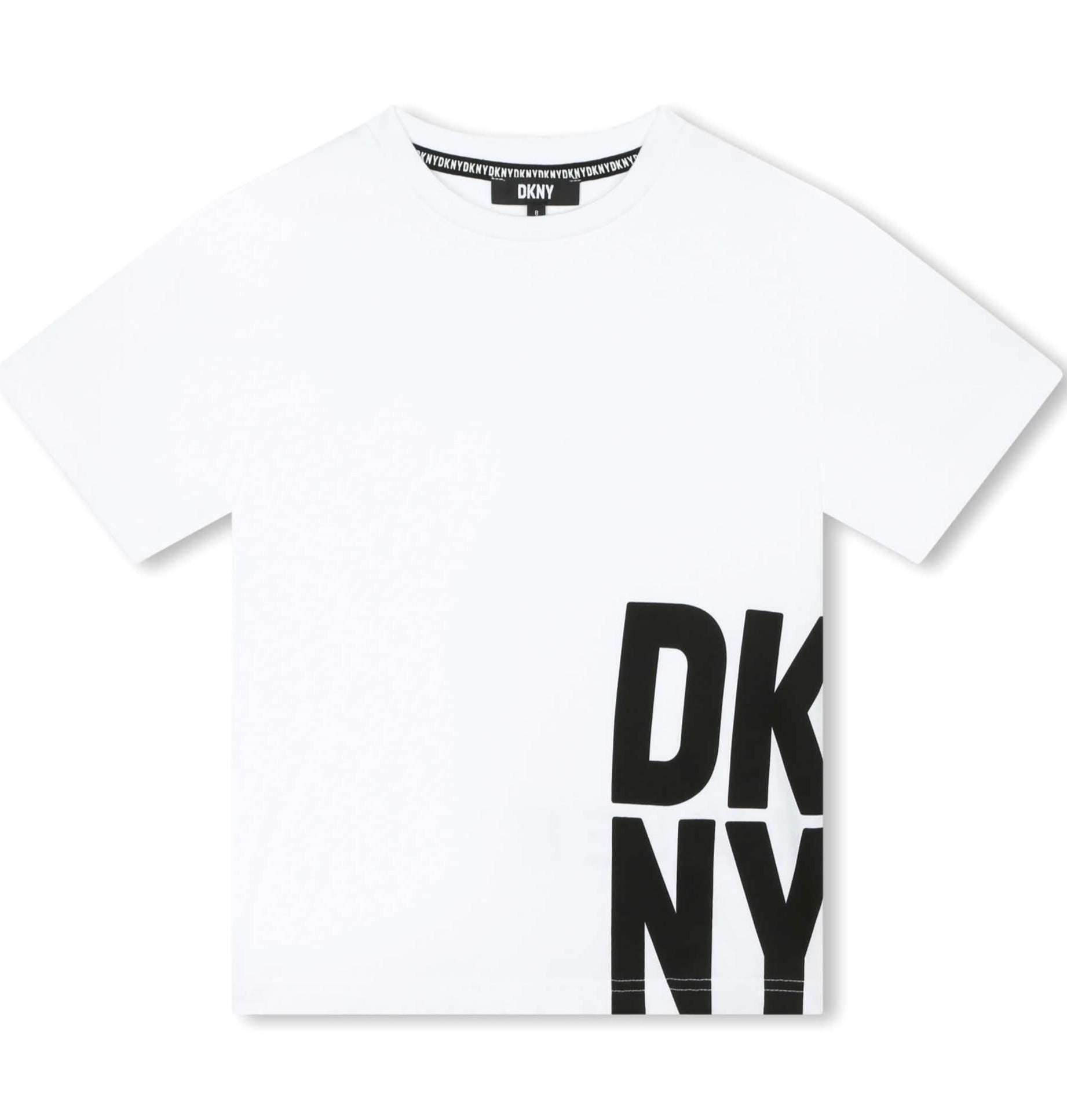 DKNY Junior Boys White – Cotton NorthBoys _D55005-10P Organic T-Shirt