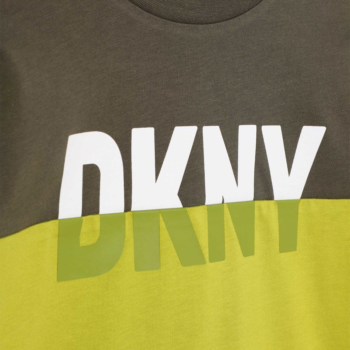 DKNY Junior boys Lime Green Organic Cotton Long Sleeves T-Shirt _D25E69 - 610 - NorthBoys