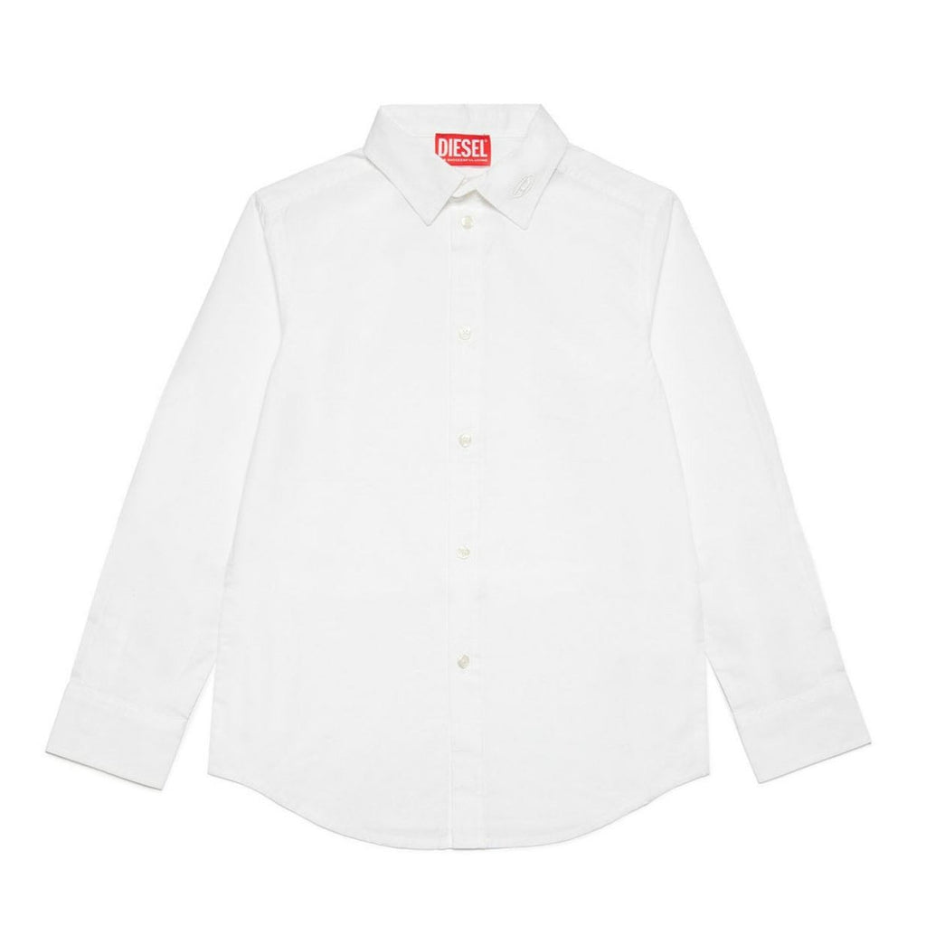 Diesel Boys Long Sleeve White Dress Shirt_ J01746 - NorthBoys