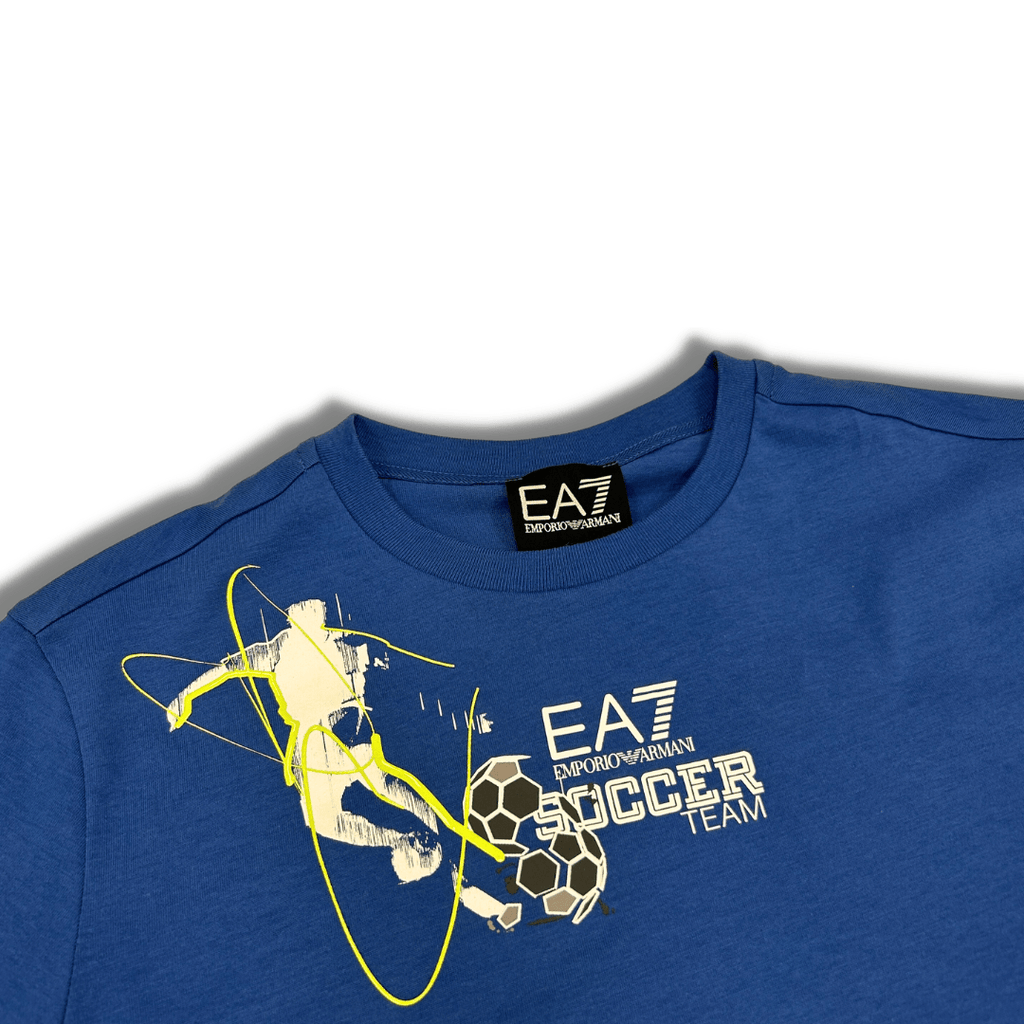 EA7 Boys Blue Soccer T-Shirt_3RBT61 - BJ02Z - NorthBoys