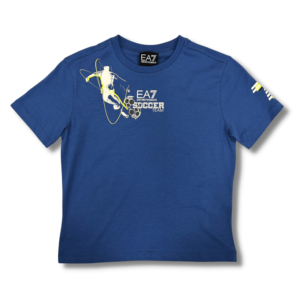 EA7 Boys Blue Soccer T-Shirt_3RBT61 - BJ02Z - NorthBoys