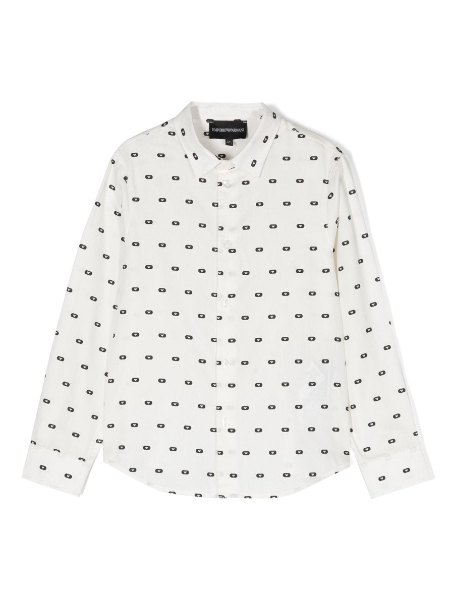 Emporio Armani Boys White Printed Dress Shirt_6R4C86 - 1NMVZ - NorthBoys