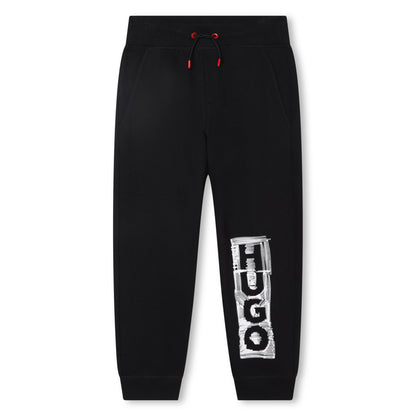 HUGO Boys Black Sweatpants_G24150-09B