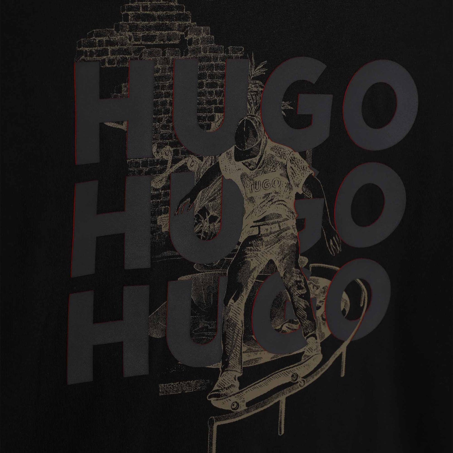 HUGO Boys Black T-Shirt_G25138-09B