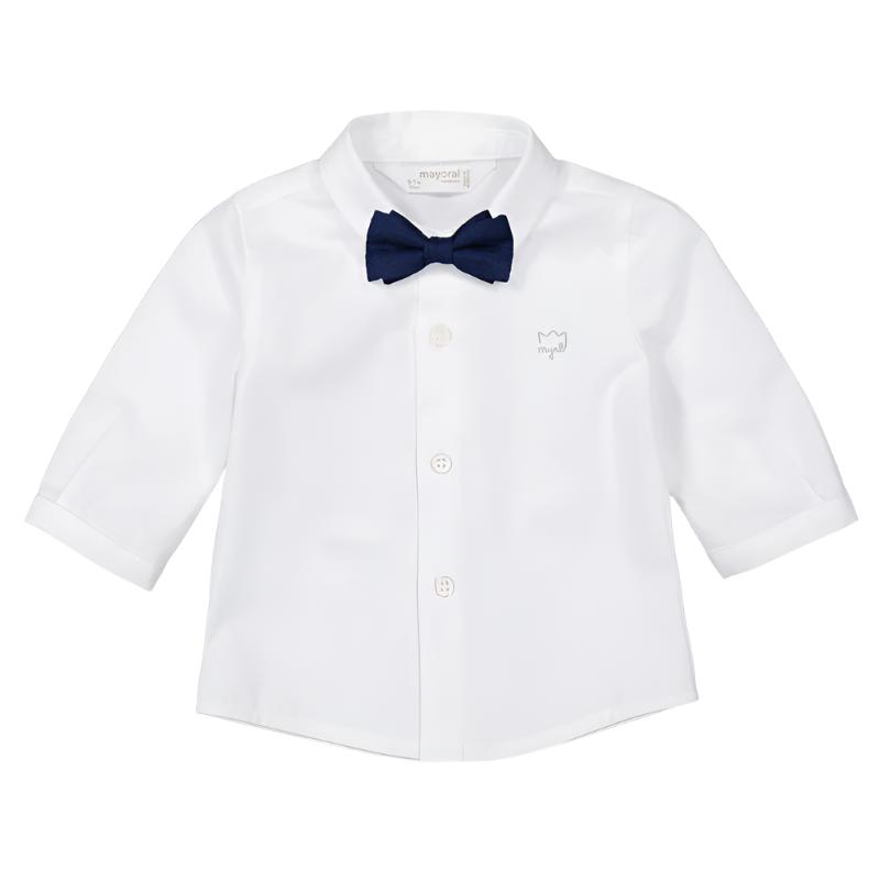 Baby Long Sleeve Shirt With Bowtie