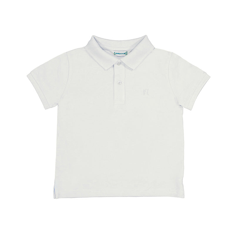 Mayoral Mini Basic Short Sleeve Polo_ White 150-91