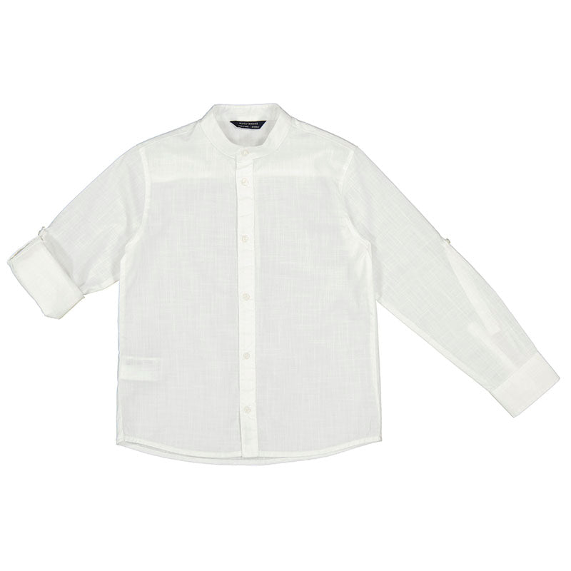 Nukutavake Boys Long Short Sleeve Mandarin Collar Dress Shirt_ 6121