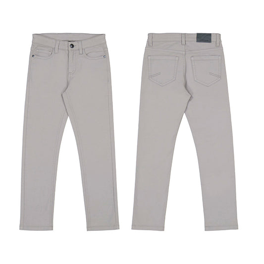 Nukutavake Boys Grey 5 Pocket Slim Fit Pant _582-22