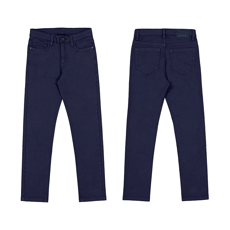 Nukutavake Boys Navy 5 Pocket Slim Fit Pant _582-26