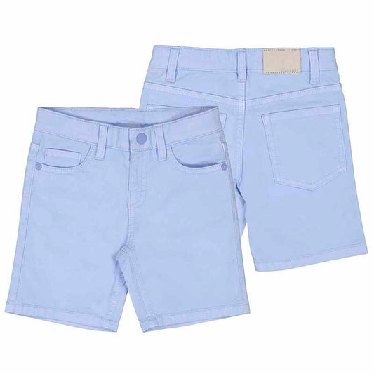 Mayoral Mini Powder Blue 5 Pocket Twill Shorts_ 204-64