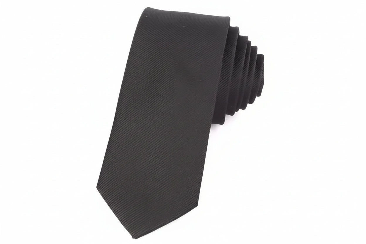 Black tie on a white background