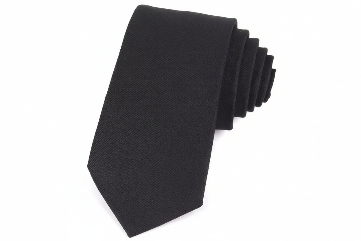 Black tie with a label 'LD60315' on a white background