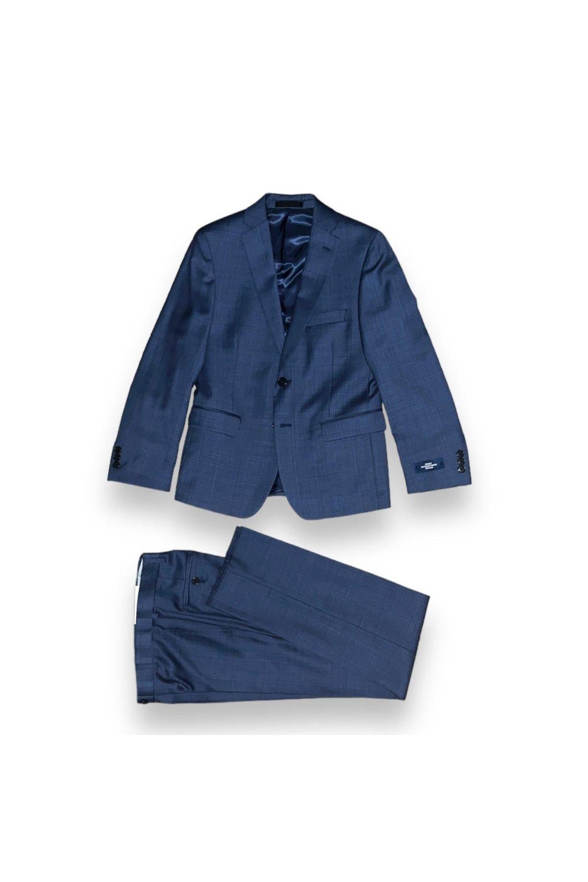 Hart Schaffner Marx Boys Blue Sharkskin Wool Suit-NorthBoys