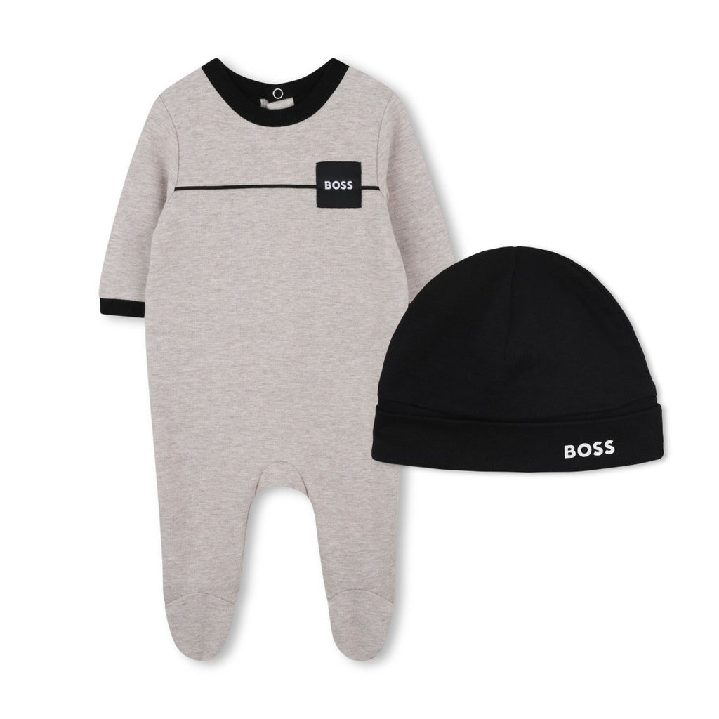 Hugo Boss Baby Boys Footie & Hat Set _ J52487 - NorthBoys